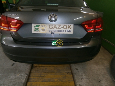 Установка ГБО на авто Volkswagen Passat TSI USA газ на машину Gaz Ok Газ ОК Киев